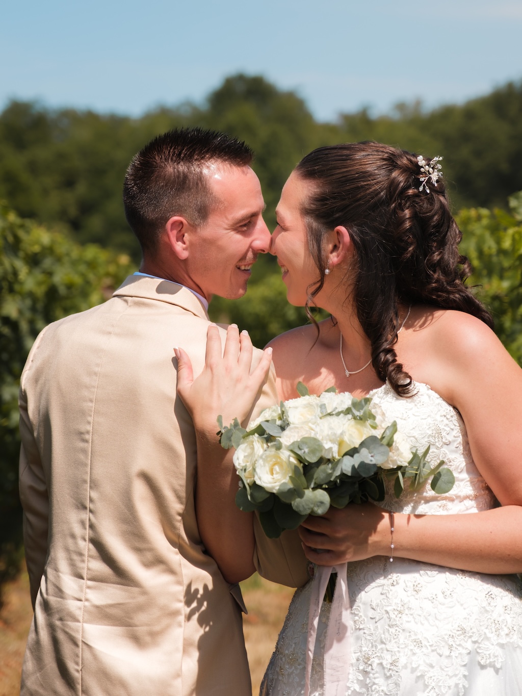 Couple marié lors de leurs reportage photo de mariage